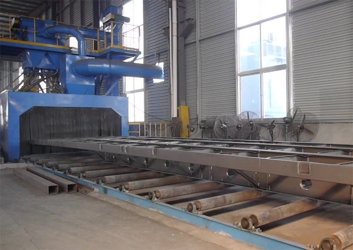 掛車底盤拋丸除銹機 掛車底盤拋丸除銹機